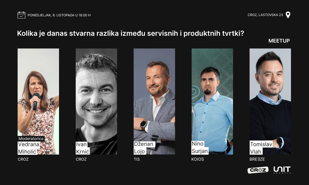 Meetup "Kolika je danas stvarna razlika između servisnih i produktnih tvrtki?"